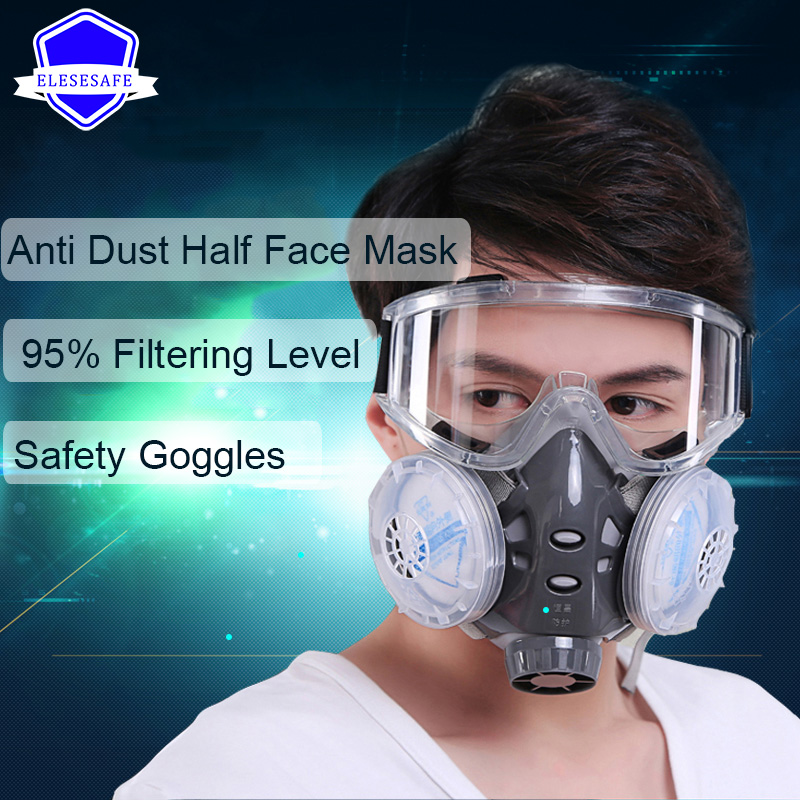 Anti Pollution Mask - ใหม่หน้ากากป้องกันฝุ่น Full Face Respirator Dual 4