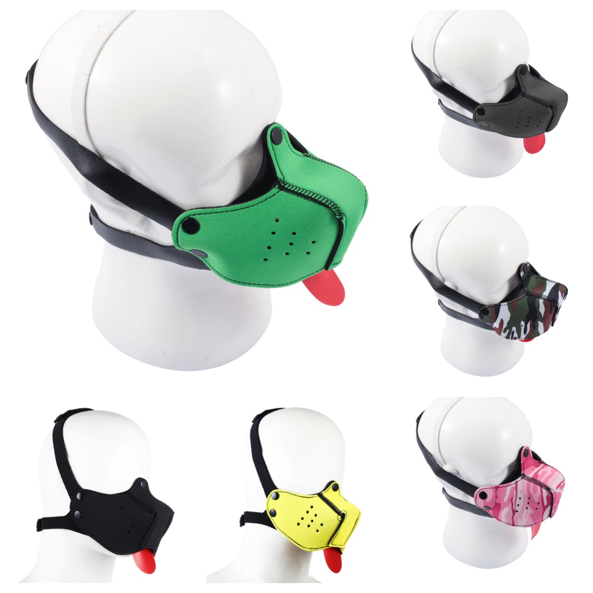 Respirator Half Face - Unisex เซ็กซี่บทบาทเล่นเครื่องแต่งกายผู้ชายผู้หญิงลูกสุนัขคอสเพลย์ครึ่งหน้าเครื่องรางหน้ากากสําหรับ Halloween Puppy Play Party
