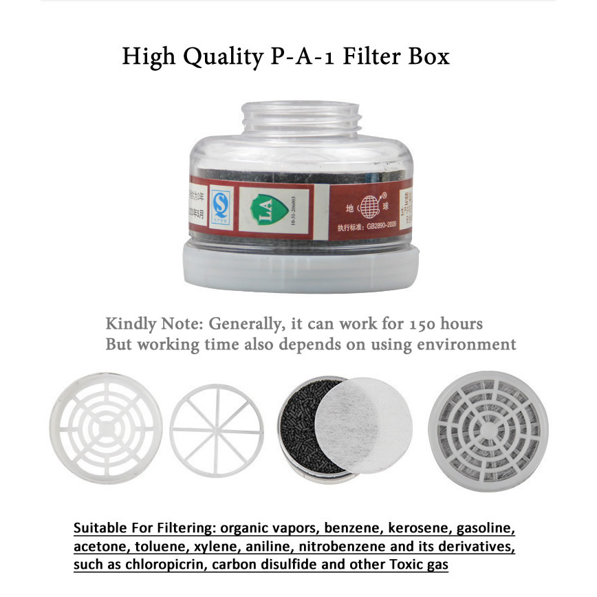 Face Mask Storage Box - 1pcs RD40 40 มม.หน้ากากแก๊สตัวกรองเปิดใช้งานคาร์บอนกรองกล่องสําหรับสารเคมี Respirator จิตรกรรมพ่นอุปกรณ์เสริม