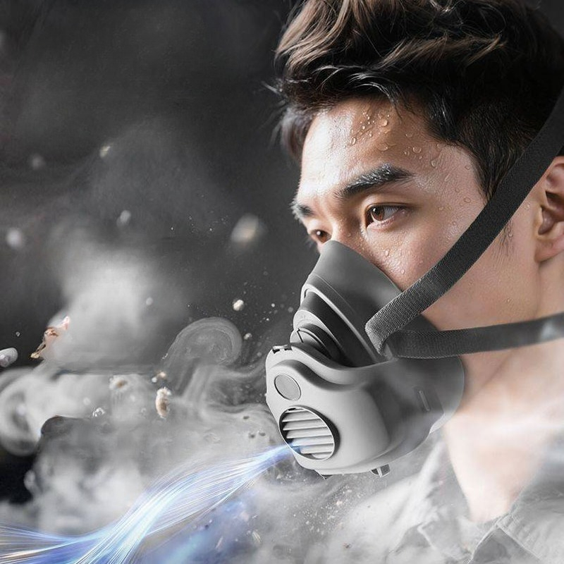 Kn95 Respirator Mask - หน้ากากยางกรองฝุ่นแบบครึ่งหน้า สำหรับงานทำความสะอาดบ้าน งานก่อสร้าง งานช่างไม้ งานขัดเงา ป้องกันฝุ่นละออง