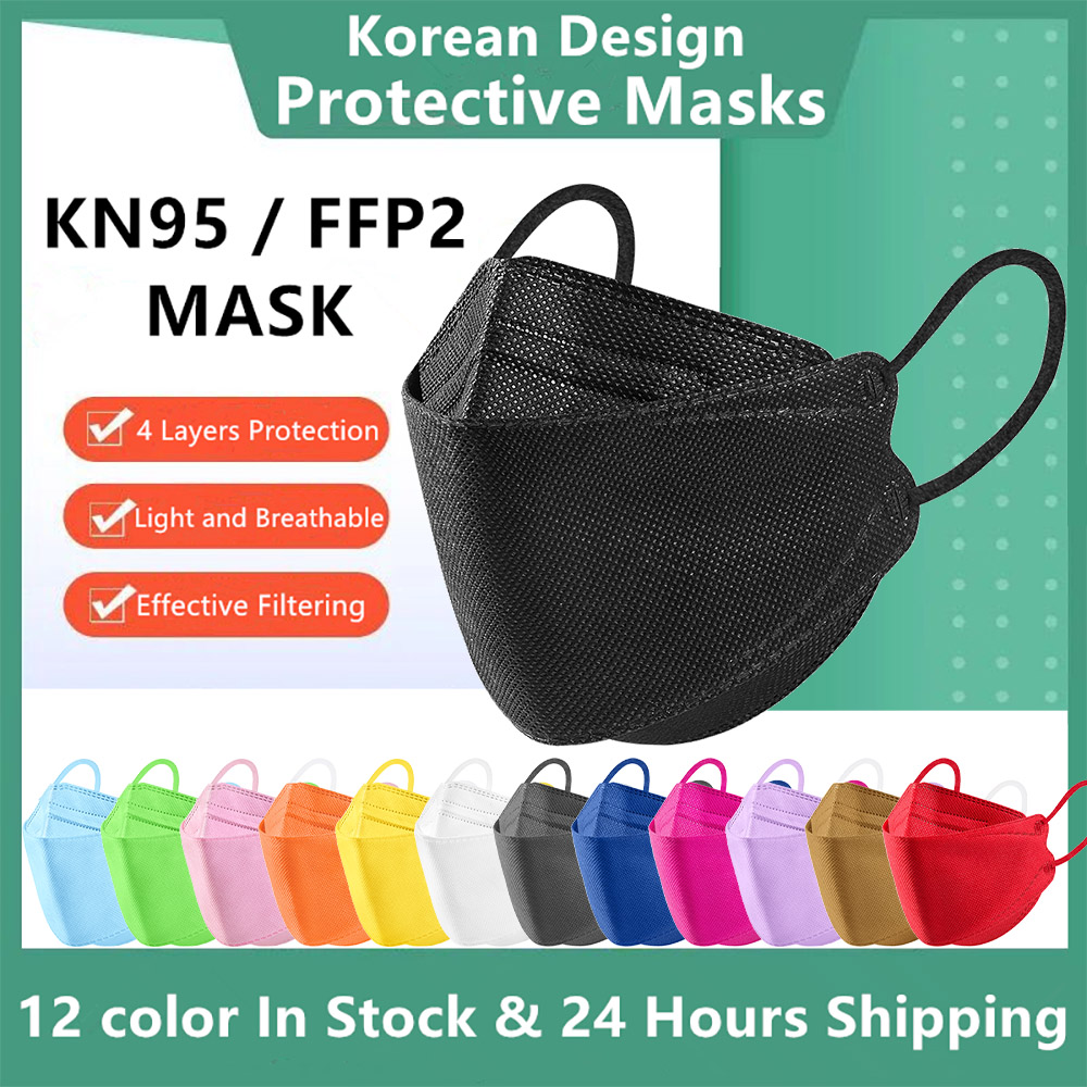Disposable Surgical Mask - หน้ากากอนามัย FFP2 แบบใช้แล้วทิ้ง 10-100 ชิ้น ได้รับการรับรองมาตรฐาน