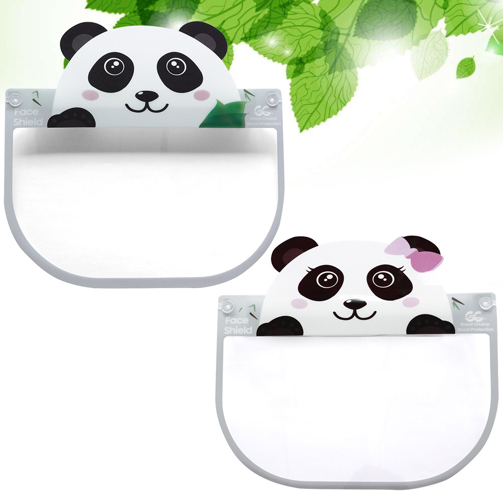 Kids Face Mask - หน้ากากป้องกันใบหน้าสำหรับเด็ก 2 ชิ้น ลายการ์ตูน ป้องกันละอองน้ำ ปิดเต็มหน้า