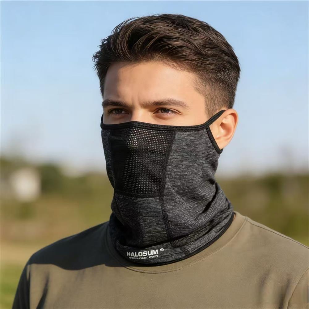 Sports Mask Breathable - หน้ากากผ้าตาข่ายระบายอากาศ Ice Silk สำหรับผู้ชายและผู้หญิง, ผ้าคลุมคอป้องกันลมสำหรับปั่นจักรยาน, เดินป่า,