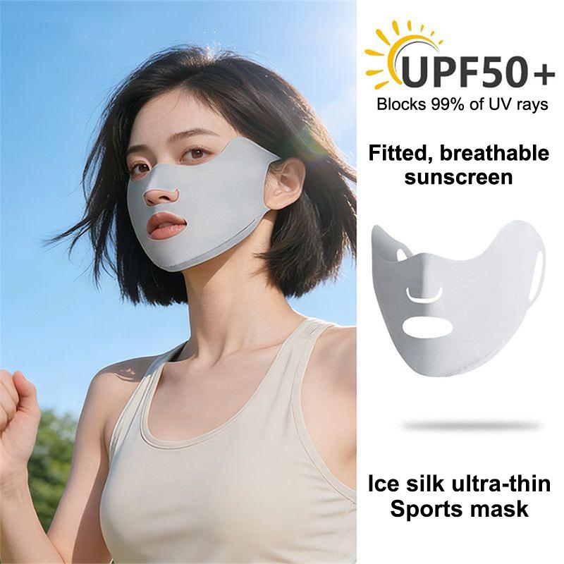 Kids Face Mask - 2 ชิ้นใหม่หน้ากากผ้าไหมน้ำแข็งระบายอากาศได้ล้างทำความสะอาดได้กันฝุ่นหน้ากากกันแดดป้องกันรังสียูวีหน้ากากปิดหน้าป้องกันมุมของดวงตา