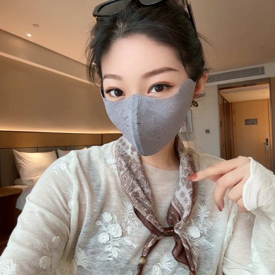 หน้ากากป้องกันดวงตาแบบลูกไม้ - - Cloth Face Mask Washable บทวิจารณ์และราคา