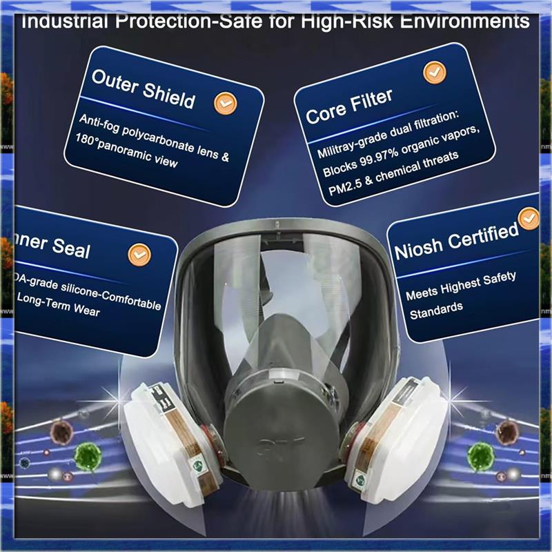 LJL หน้ากากช่วยหายใจแบบเต็มหน้ - Dust Mask Construction บทวิจารณ์และราคา