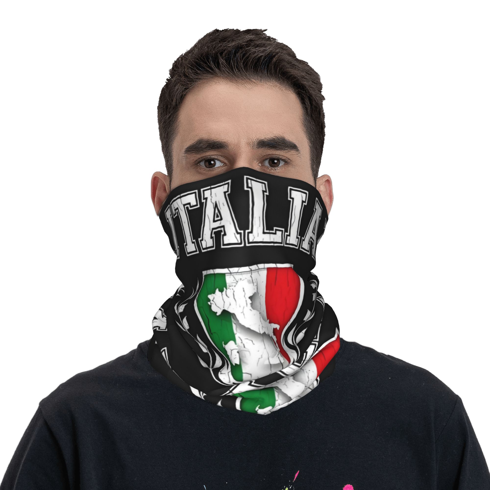 ผ้าพันคอแบบอิตาลีลายธงชาติ สำห - Neck Gaiter Face Cover บทวิจารณ์และราคา