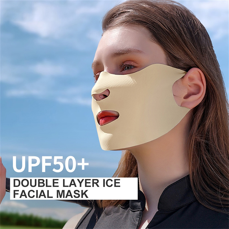 ผ้าไหมน้ําแข็งครีมกันแดดหน้ากา - Sports Mask Breathable บทวิจารณ์และราคา