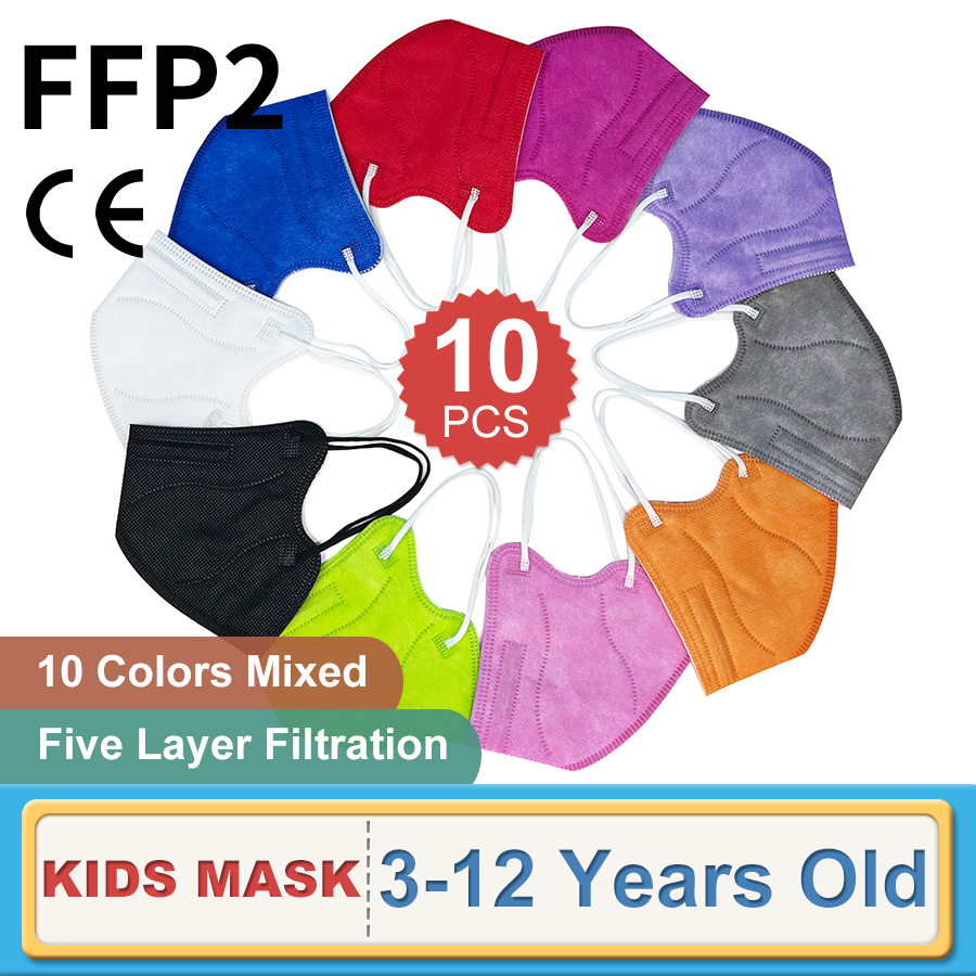 10ชิ้นหน้ากาก KN95 FFP2หน้ากาก - Kids Face Mask บทวิจารณ์และราคา