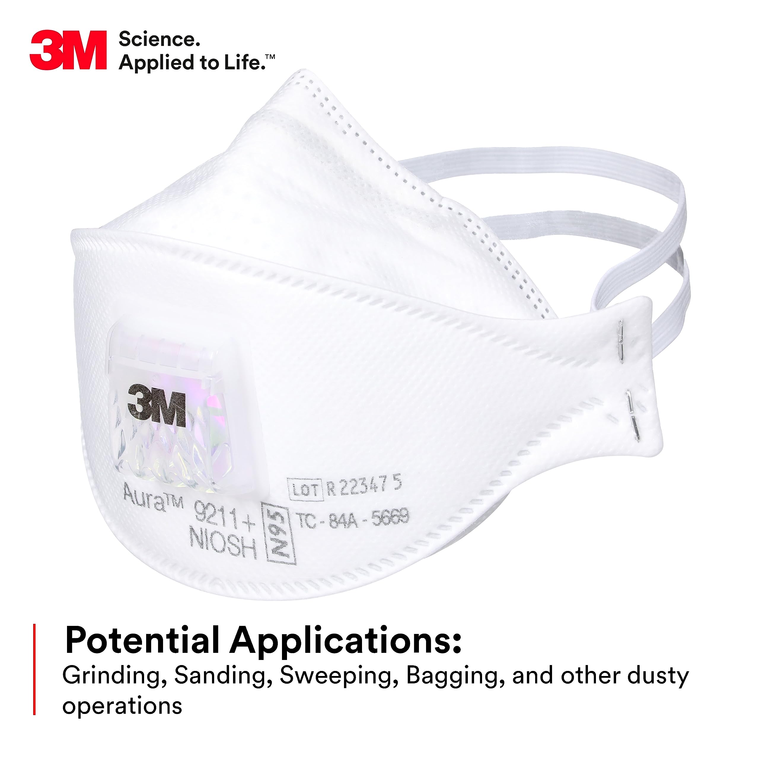 หน้ากากป้องกันฝุ่นละออง 3M Aur - Kn95 Respirator Mask บทวิจารณ์และราคา
