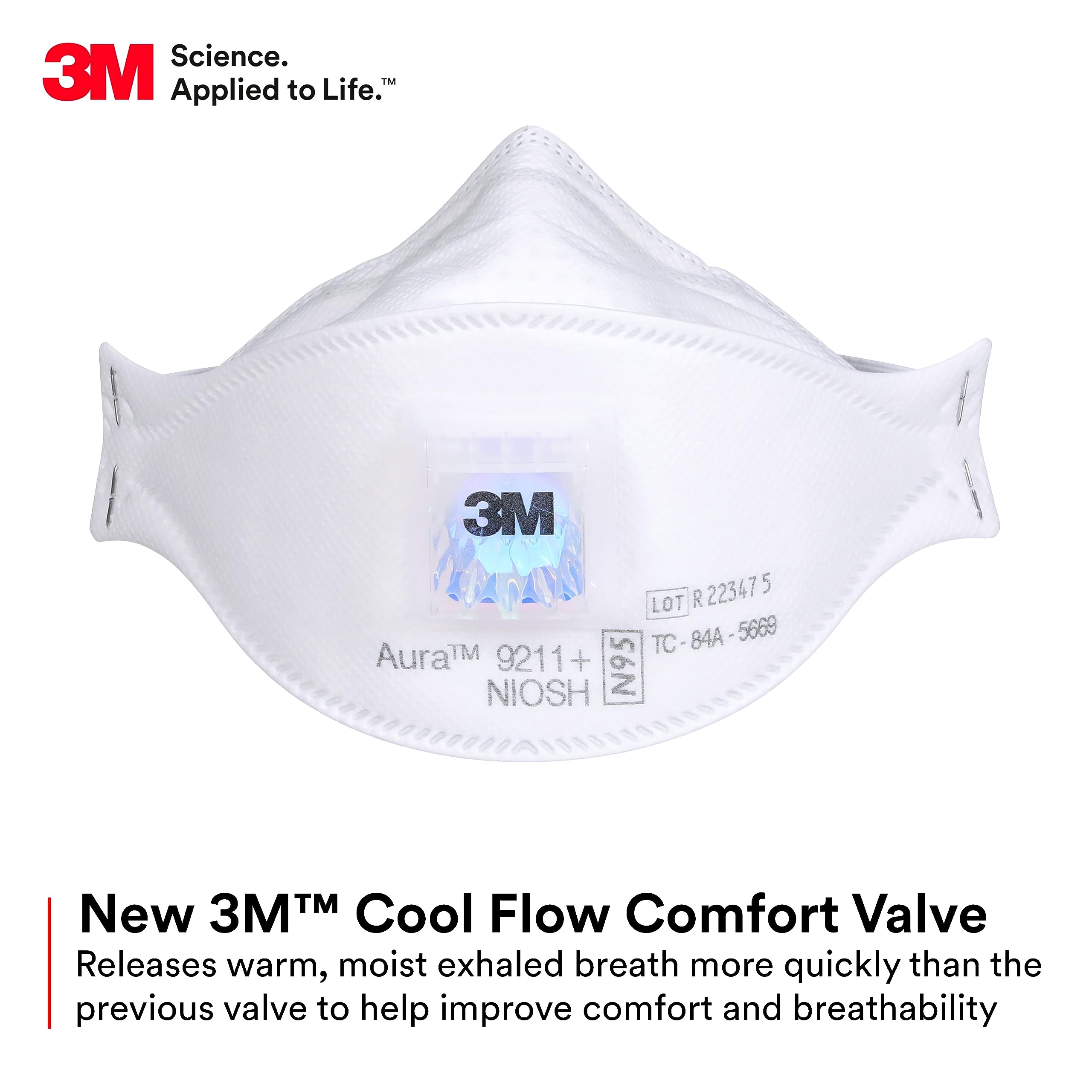 หน้ากากป้องกันฝุ่นละออง 3M Aur - Kn95 Respirator Mask บทวิจารณ์และราคา
