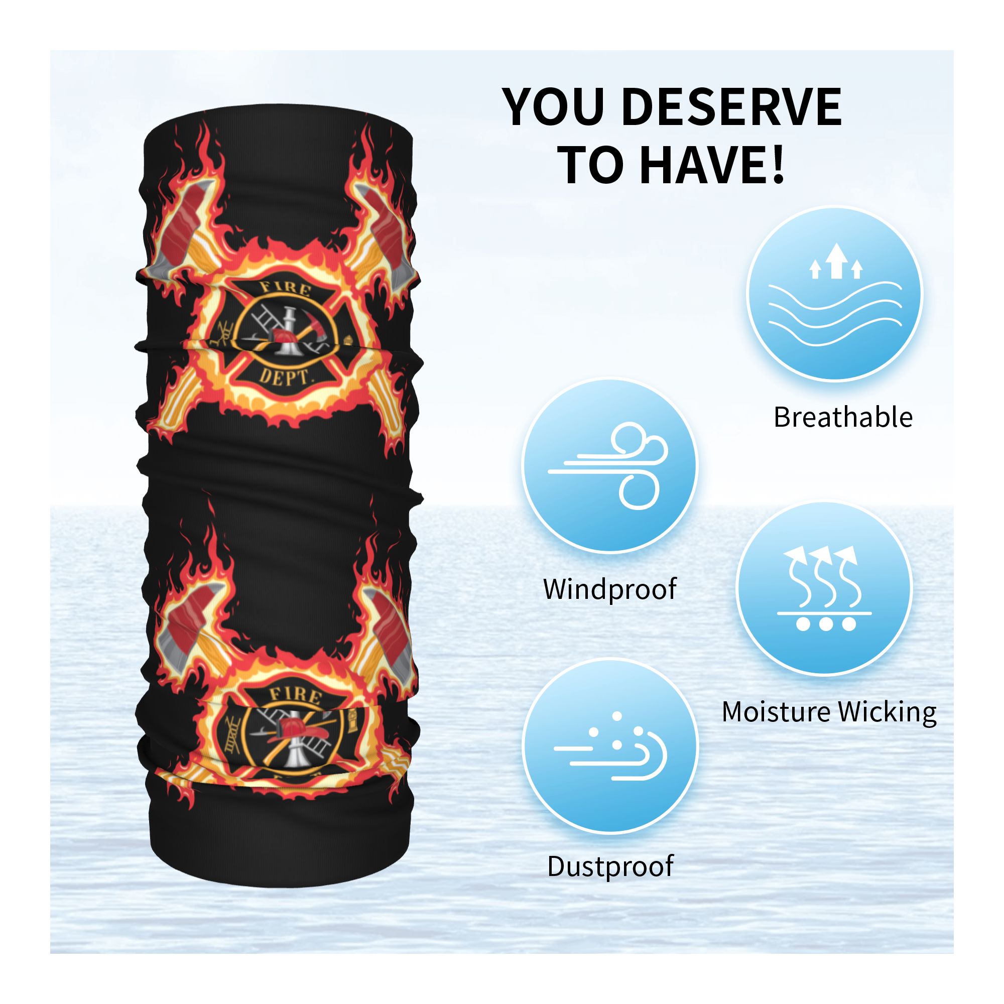 ผ้าพันคอแบบไขว้ลายดับเพลิงสำหร - Neck Gaiter Face Cover บทวิจารณ์และราคา