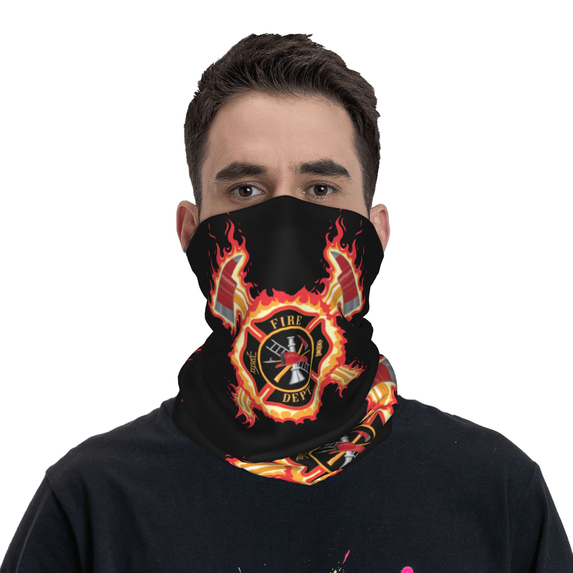 ผ้าพันคอแบบไขว้ลายดับเพลิงสำหร - Neck Gaiter Face Cover บทวิจารณ์และราคา