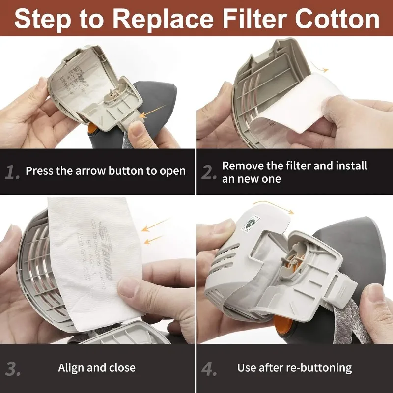 หน้ากากกันฝุ่น + หน้ากากกรองผ้ - Dust Mask Construction บทวิจารณ์และราคา