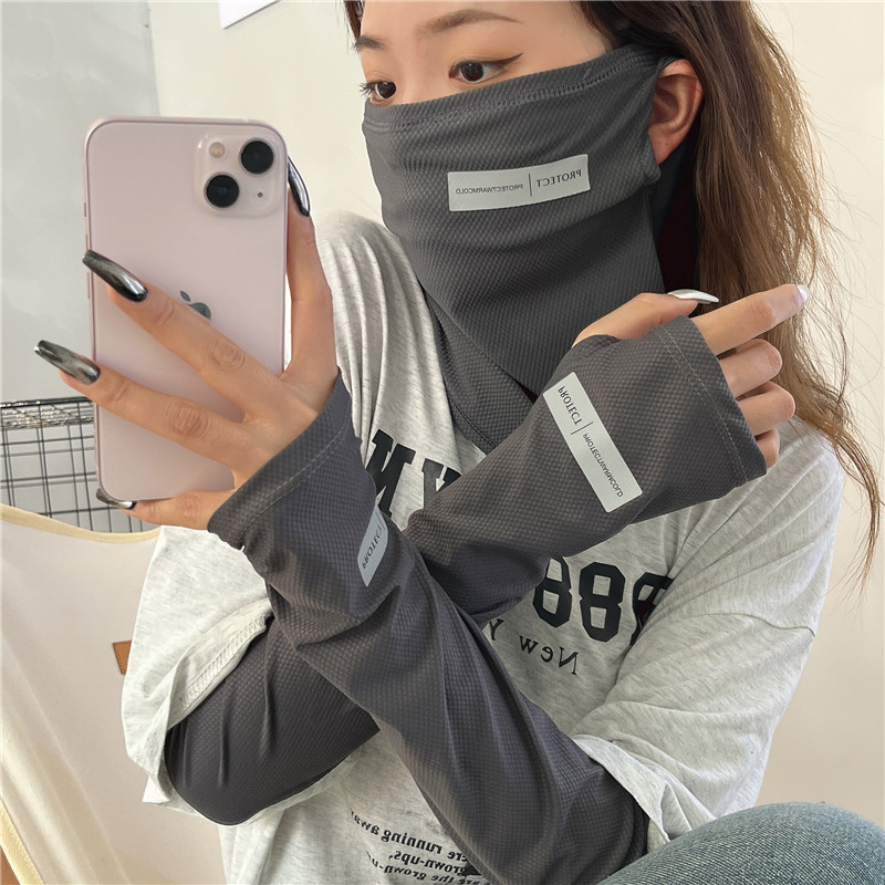 2 ชิ้นชุด Sun UV Protection แข - Sports Mask Breathable บทวิจารณ์และราคา