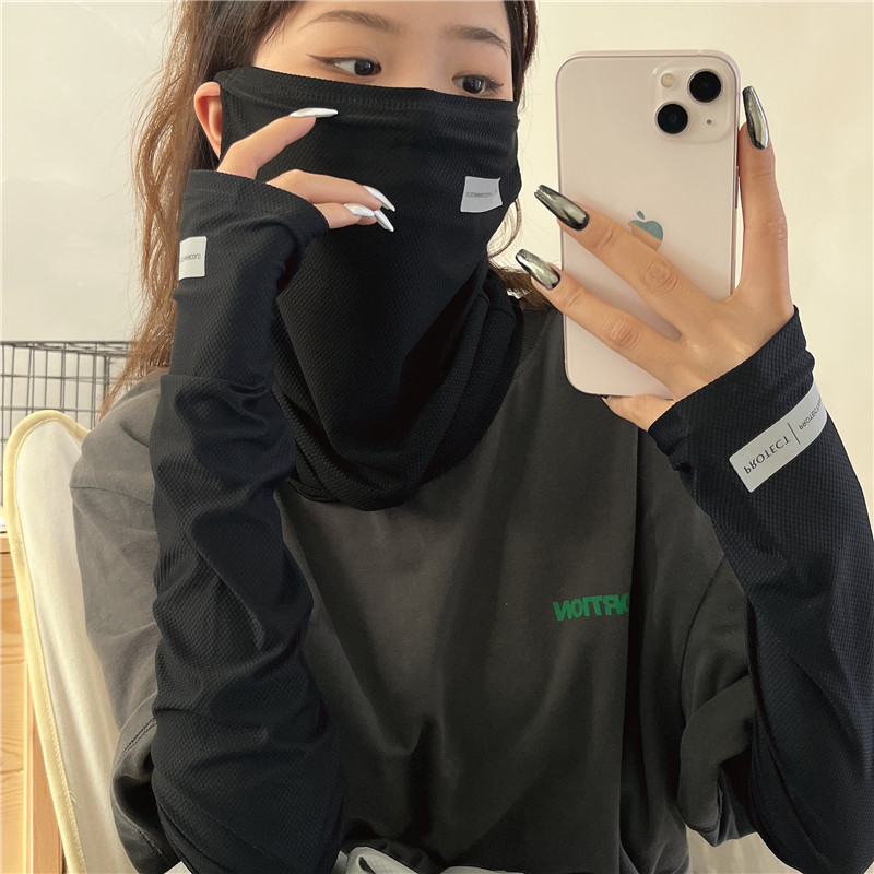 2 ชิ้นชุด Sun UV Protection แข - Sports Mask Breathable บทวิจารณ์และราคา