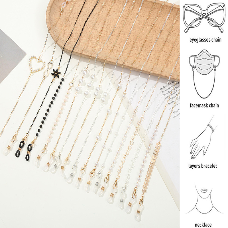 2022 แฟชั่นแว่นตาสําหรับผู้หญิ - Mask Chain Holder บทวิจารณ์และราคา