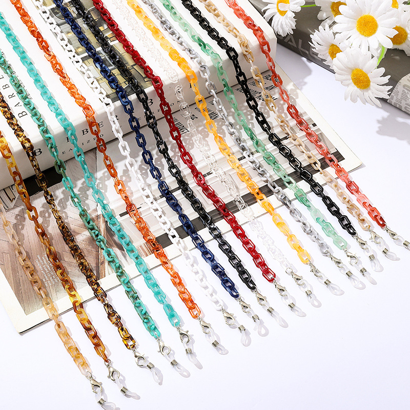 2021แฟชั่นผู้หญิงแว่นตาอะคริลิ - Mask Chain Holder บทวิจารณ์และราคา