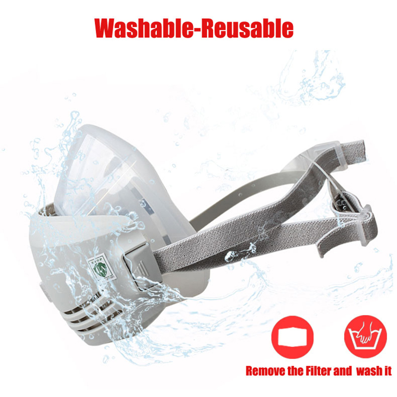 ซิลิโคนป้องกันฝุ่นหน้ากากป้องก - Respirator Half Face บทวิจารณ์และราคา