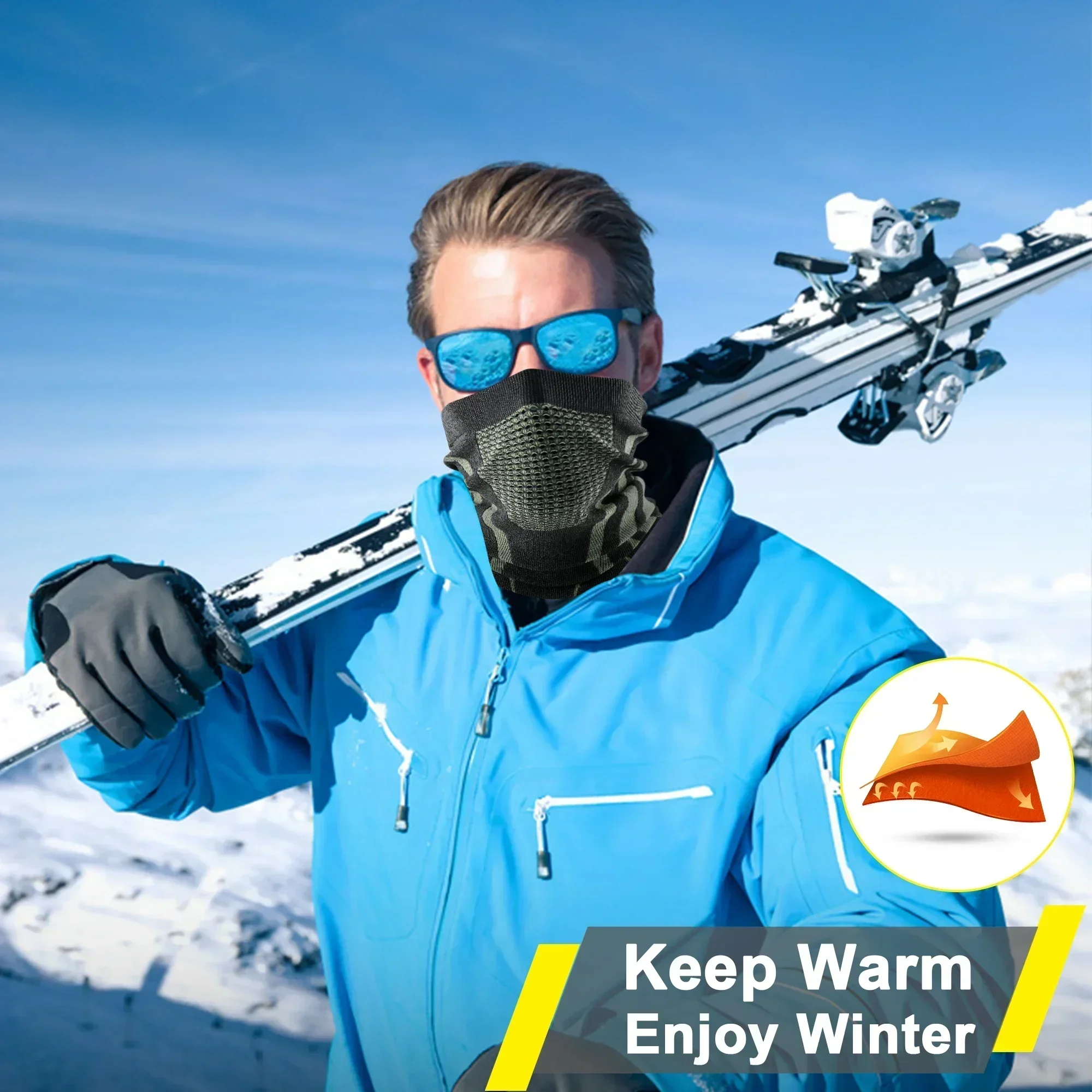 ฤดูหนาวแหวนหลอดนุ่มผ้าพันคอหน้ - Sports Mask Breathable บทวิจารณ์และราคา
